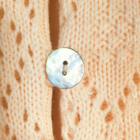 Vintage Sarah Richards Cream Knit Sweater - Picture 2 of 3